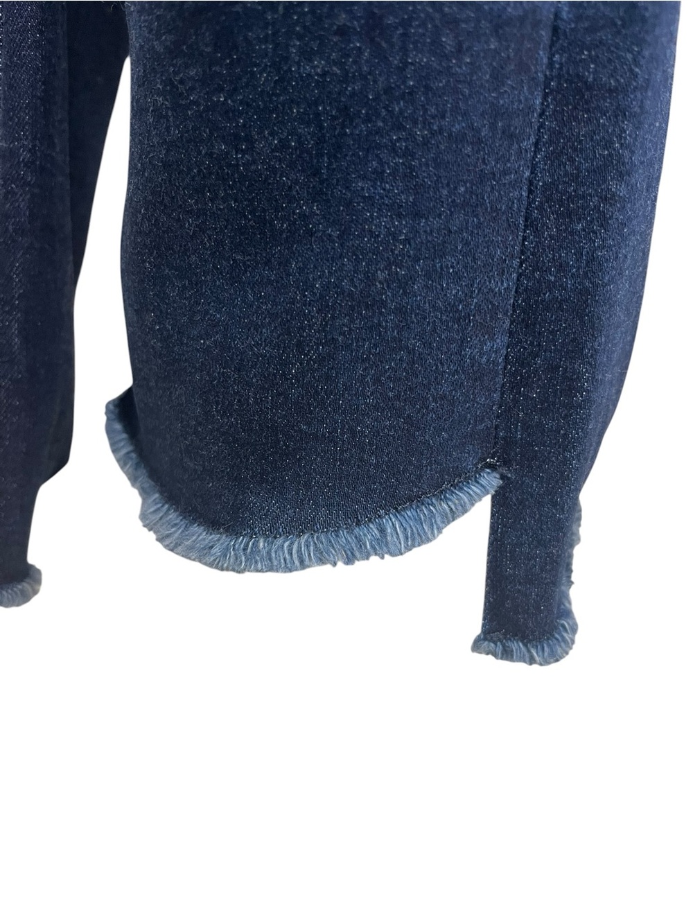 Vervet Bella High Rise Crop Flare Jeans Women’s 14 Dark Wash Raw Hem NWT - Picture 8 of 13